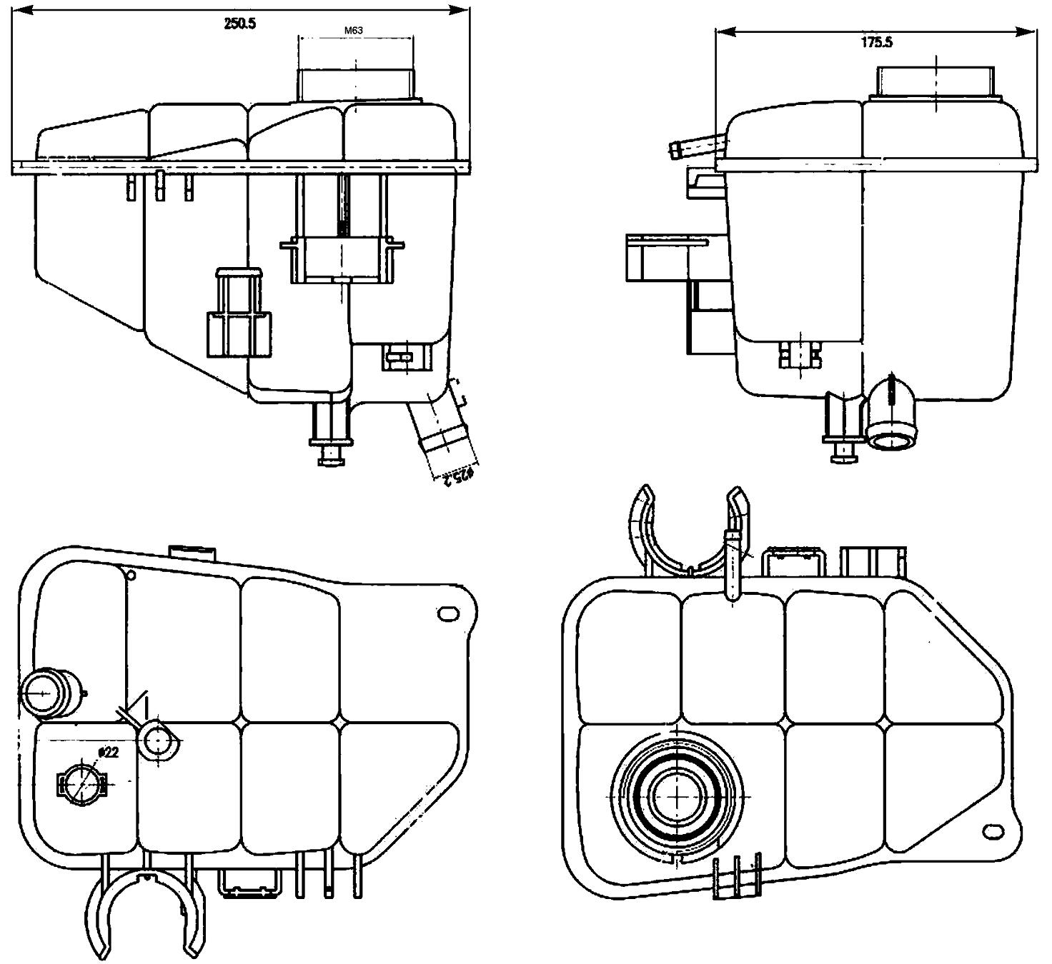 Mercedes Expansion Tank 2035000049 - Behr 376755221